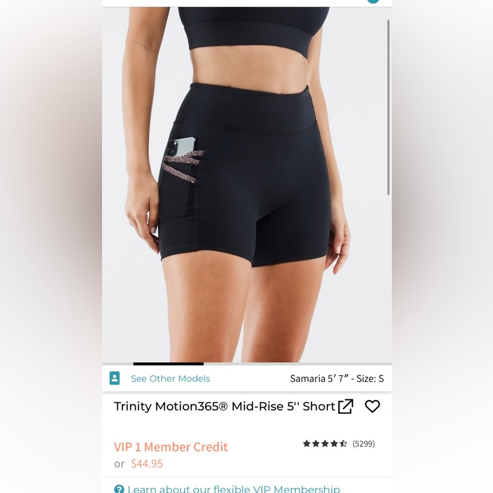 Black Fabletics Trinity Motion365 Shorts